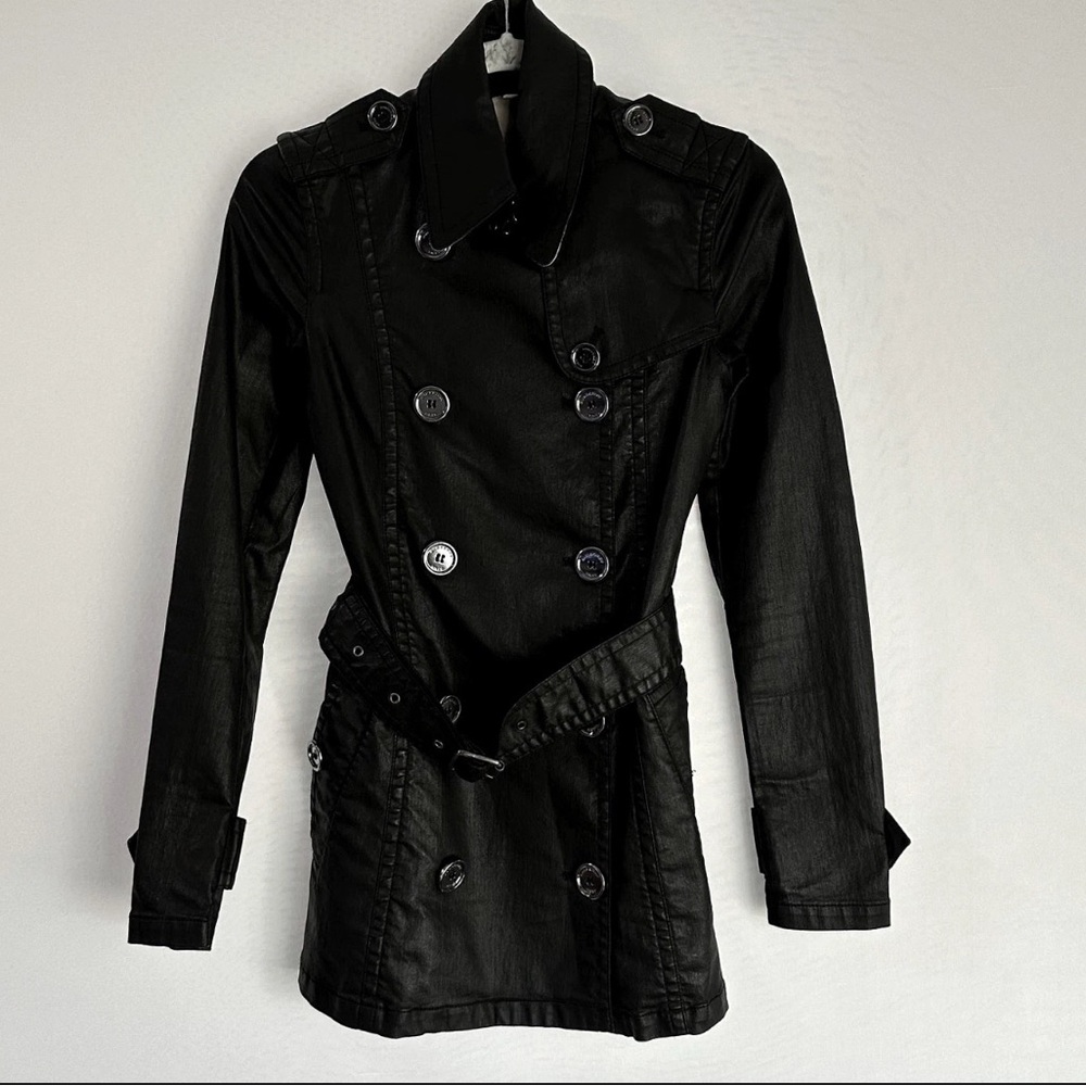 Burberry Brit leather trench sz 4